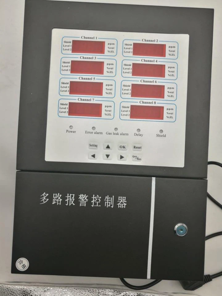 wall mounted 8 channels gas alarm control panel