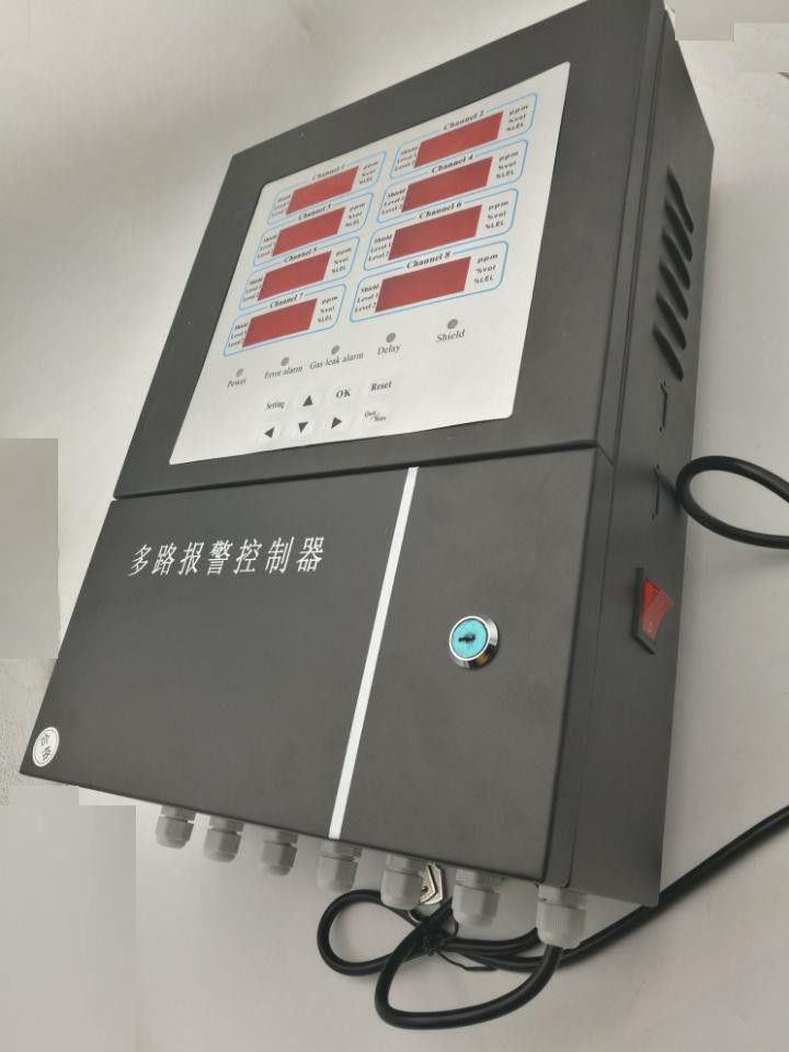 wall mounted 8 channels gas alarm control panel